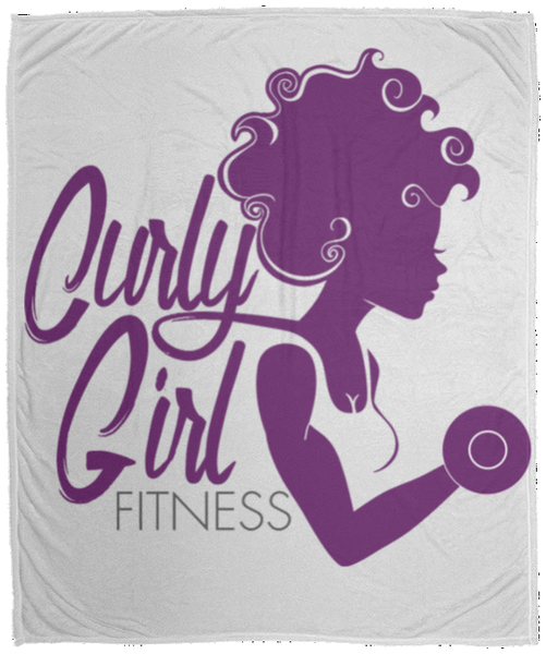 Gym Accessories Cozy Plush Fleece Blanket - 50 x 60 - Curly Girl Fitness