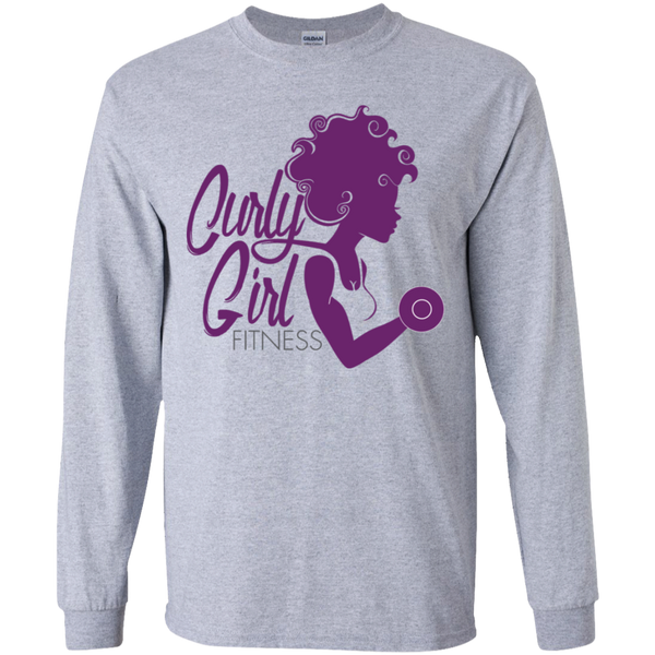 Youth Long Sleeve Fitness Gym T-Shirt - Curly Girl Fitness