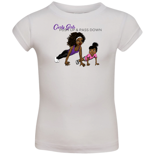 Toddler Short Sleeve T-Shirt Fitness Push Up - Curly Girl Fitness