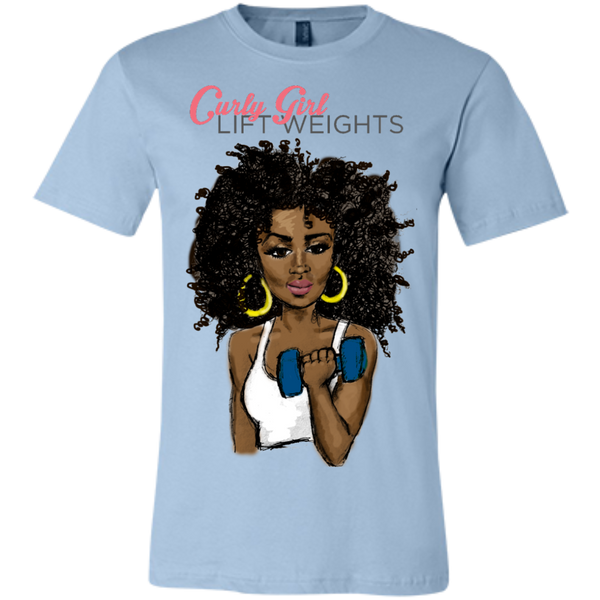 Lift Weights Women's/ Unisex T-Shirt Short-Sleeve - Curly Girl Fitness
