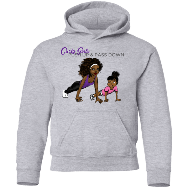 Youth Pullover Hoodie Fitness Focused - Curly Girl Fitness