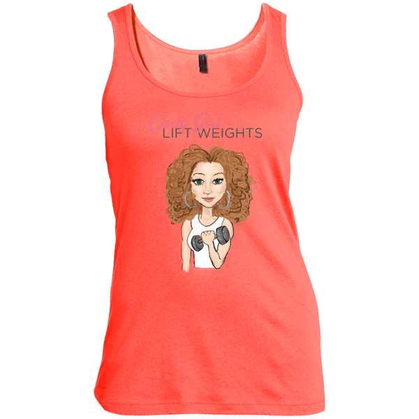 Lift Weights Women's Muscle Tank Top Curly Girl - Curly Girl Fitness