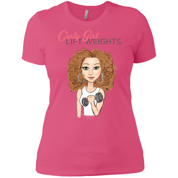 Lift Weights Women's T-Shirt Short-Sleeve - Curly Girl Fitness