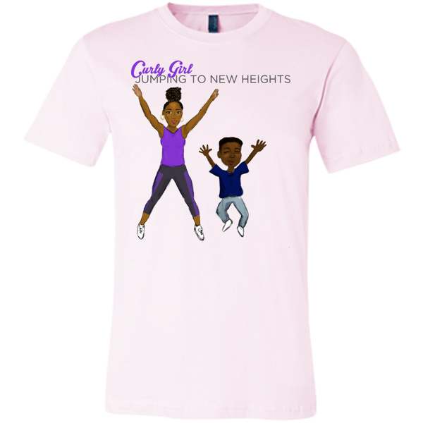 Jumping to New Heights Unisex Gym T-Shirt - Curly Girl Fitness