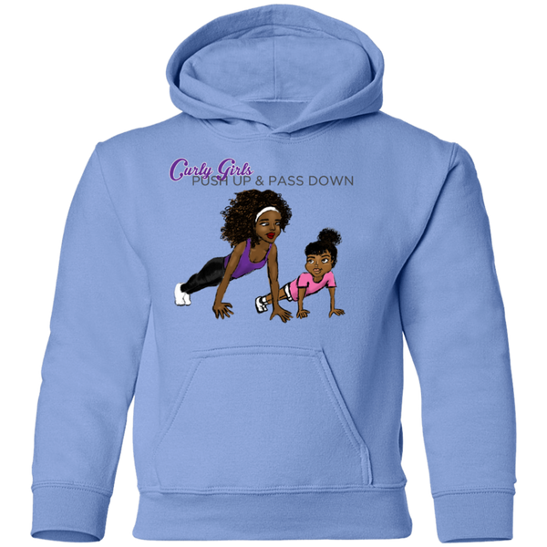 Youth Pullover Hoodie Fitness Focused - Curly Girl Fitness