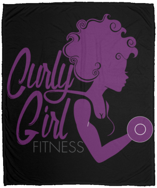 Gym Accessories Cozy Plush Fleece Blanket - 50 x 60 - Curly Girl Fitness