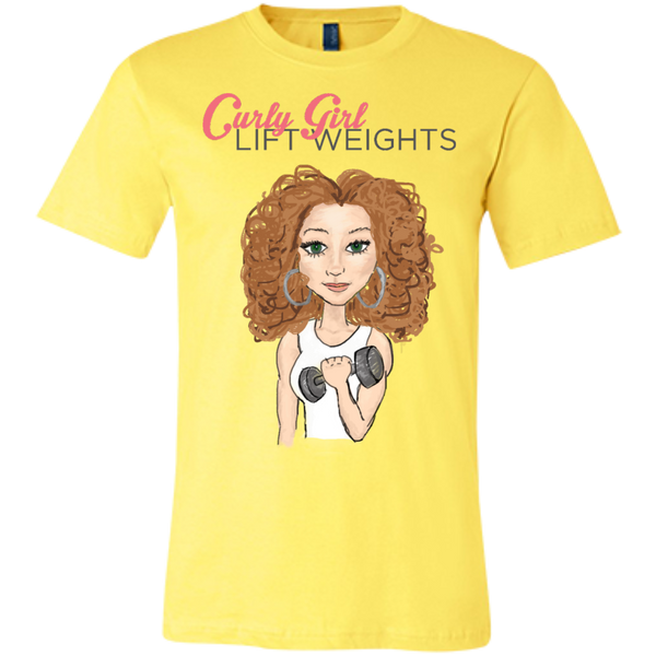 Lift Weights Women's T-Shirt Short-Sleeve - Curly Girl Fitness
