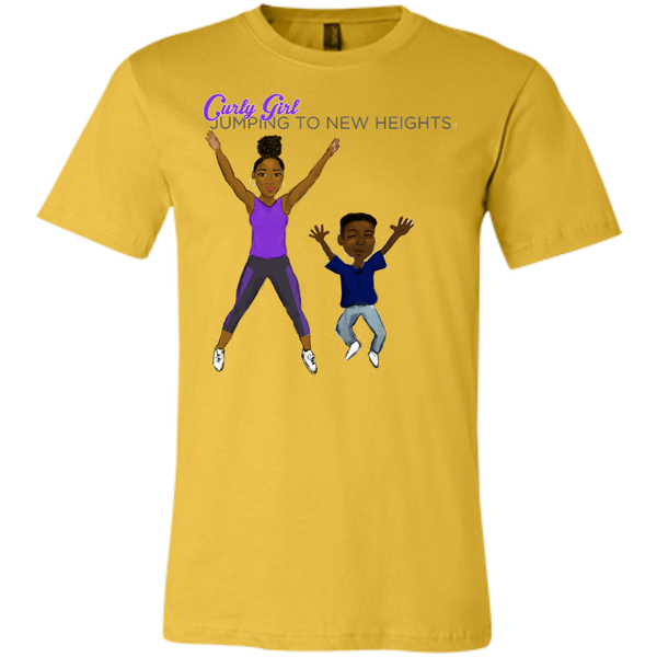 Jumping to New Heights Unisex Gym T-Shirt - Curly Girl Fitness